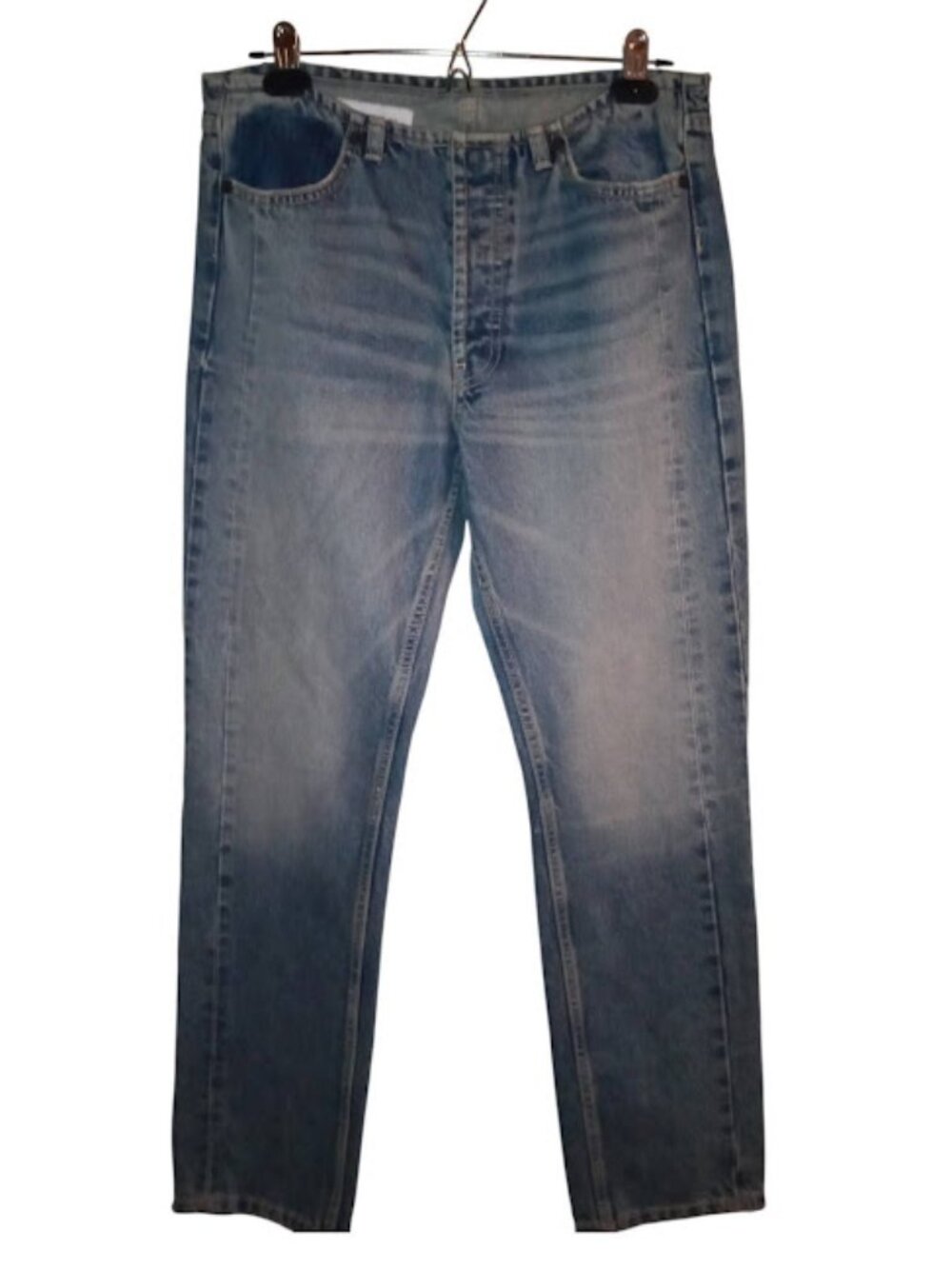 ZARA Button‑Fly Jeans Women’s Size 6 Blue Denim